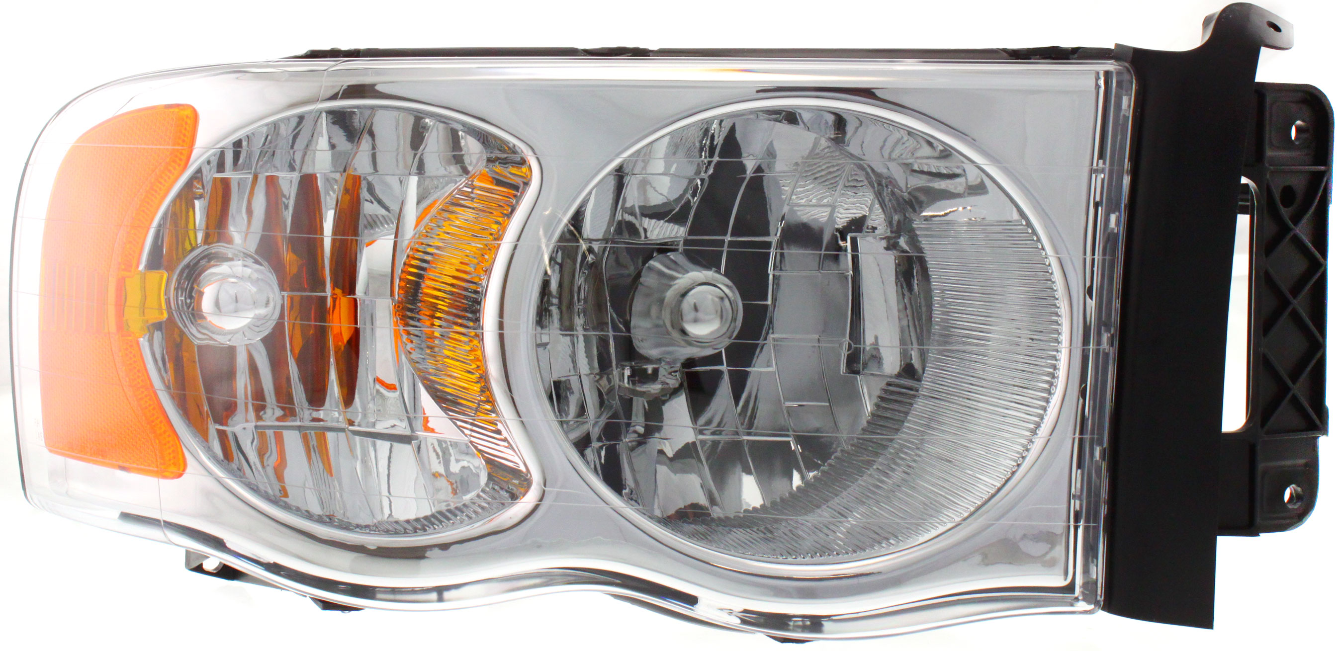 AM DODGE FULL SIZE P U 02-05 HEAD LAMP RH Assembly Halogen w Bulb and Wiring Harness for Side Marker Lamp New Body Style SKU D100129 OEM 55077120AF PFM 55077120AG PFM