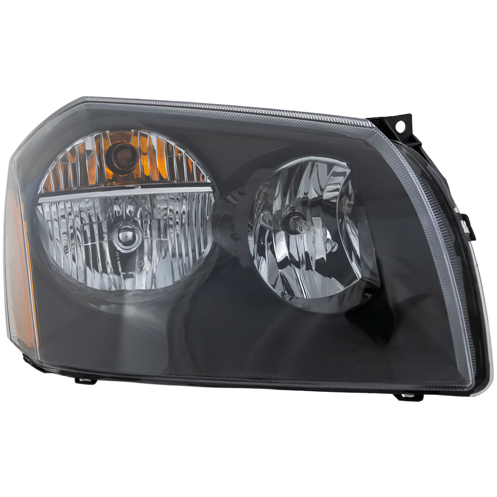 AM MAGNUM 05-07 HEAD LAMP RH Assembly Halogen Black Interior SKU D100131 Partslink CH2503166 OEM 4805754AG 4805754AF