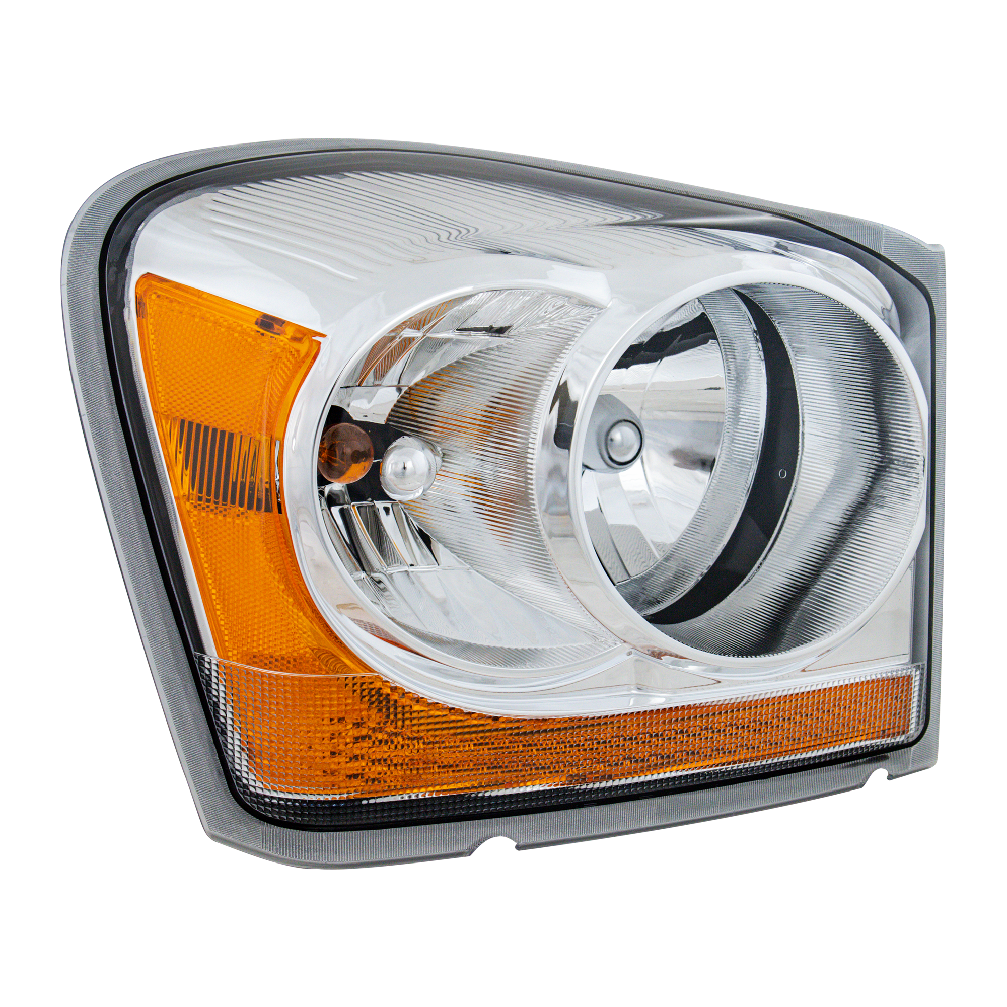 AM DURANGO 06-06 HEAD LAMP RH Assembly Halogen Chrome Interior SKU D100133 Partslink CH2503169 OEM 55077720AE