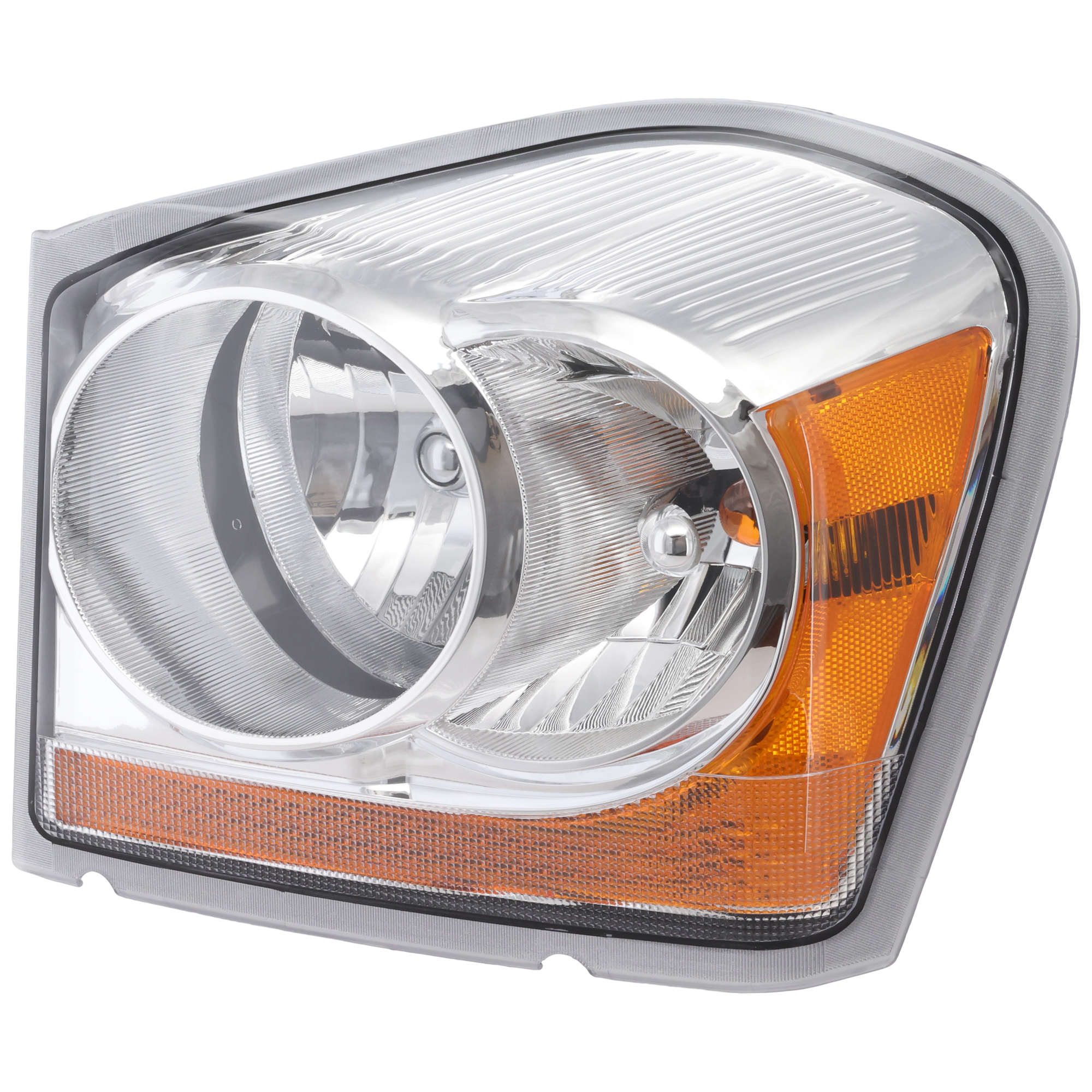 AM DURANGO 06-06 HEAD LAMP LH Assembly Halogen Chrome Interior SKU D100134 Partslink CH2502169 OEM 55077721AE