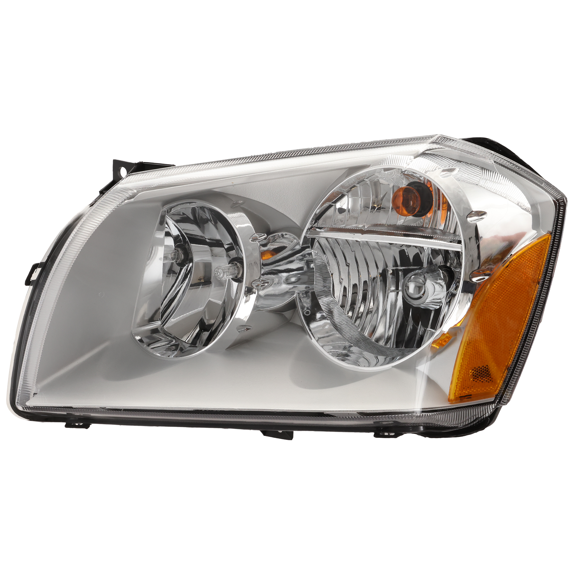 AM MAGNUM 05-07 HEAD LAMP LH Assembly Halogen Chrome Bezel SKU D100136 Partslink CH2502165 OEM 4806059AG PFM