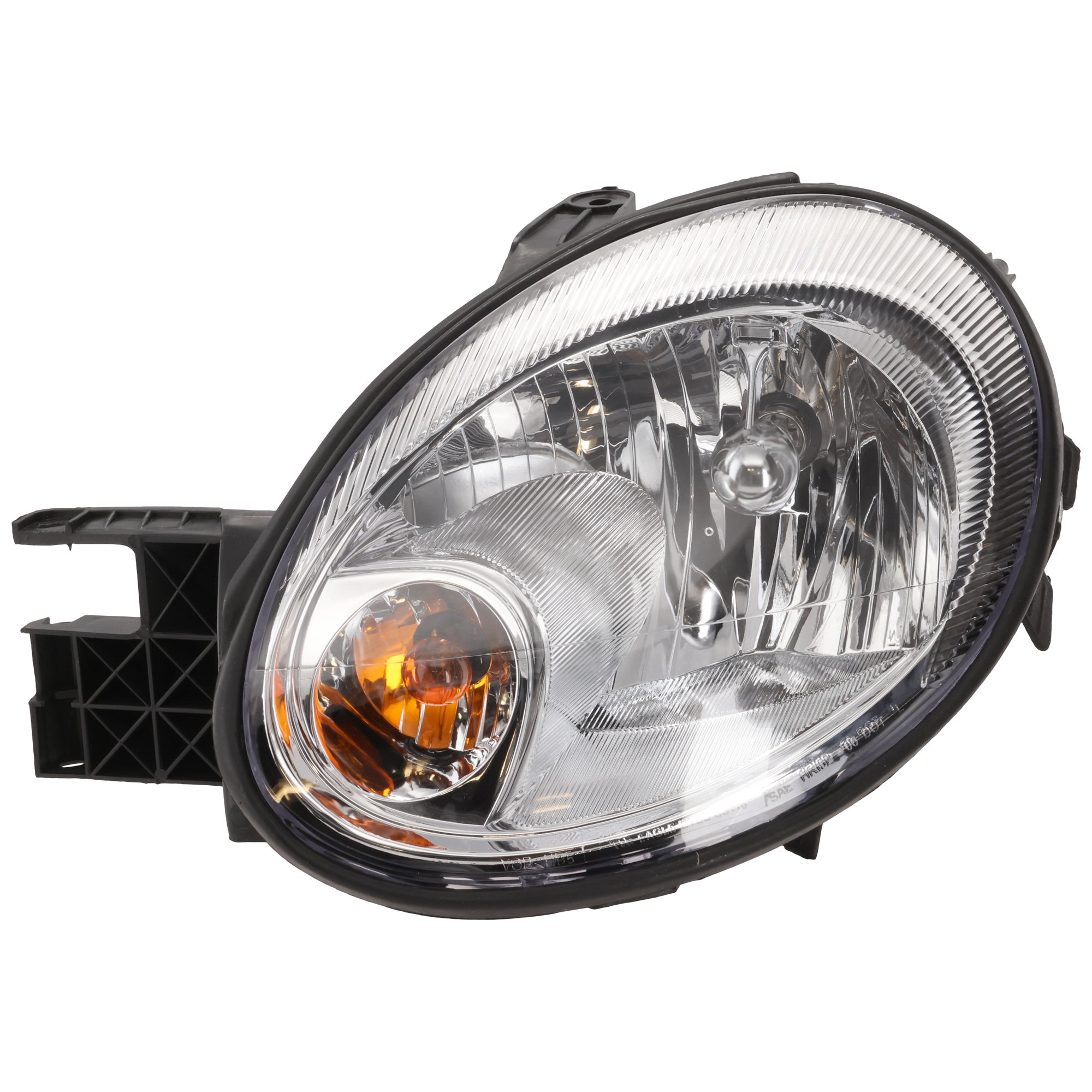 AM NEON 03-05 HEAD LAMP LH Assembly Halogen Chrome Interior New Body Style SKU D100142 Partslink CH2502151 OEM 5303551AI 5303551AM