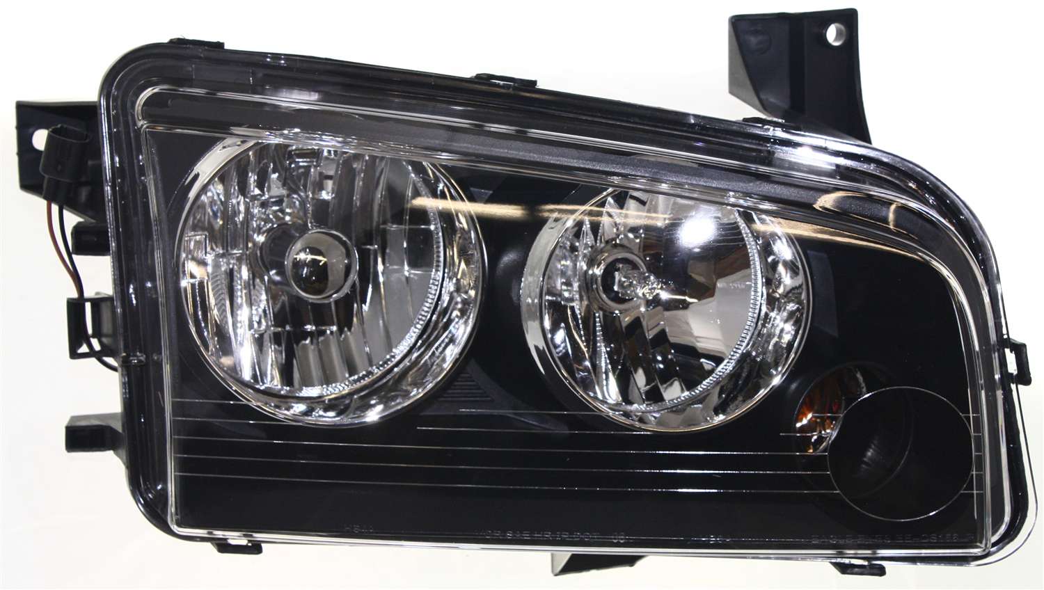 AM CHARGER 07-10 HEAD LAMP RH Assembly Halogen Black Interior From 11-8-06 CAPA SKU D100143Q Partslink CH2503206C OEM 4806164AK 4806164AJ