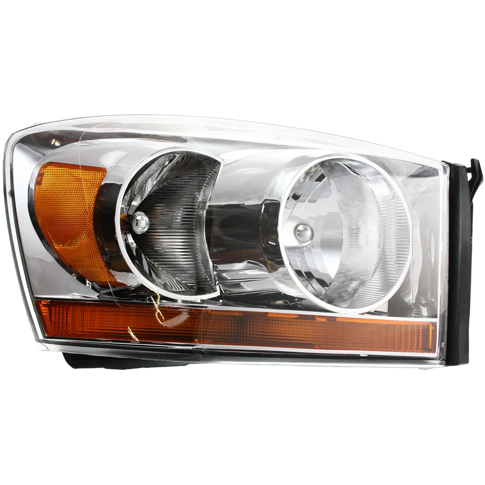 AM DODGE FULL SIZE PICKUP 06-09 HEAD LAMP RH Assembly Halogen Chrome Interior SKU D100145 Partslink CH2519114 OEM 55077794AD PFM