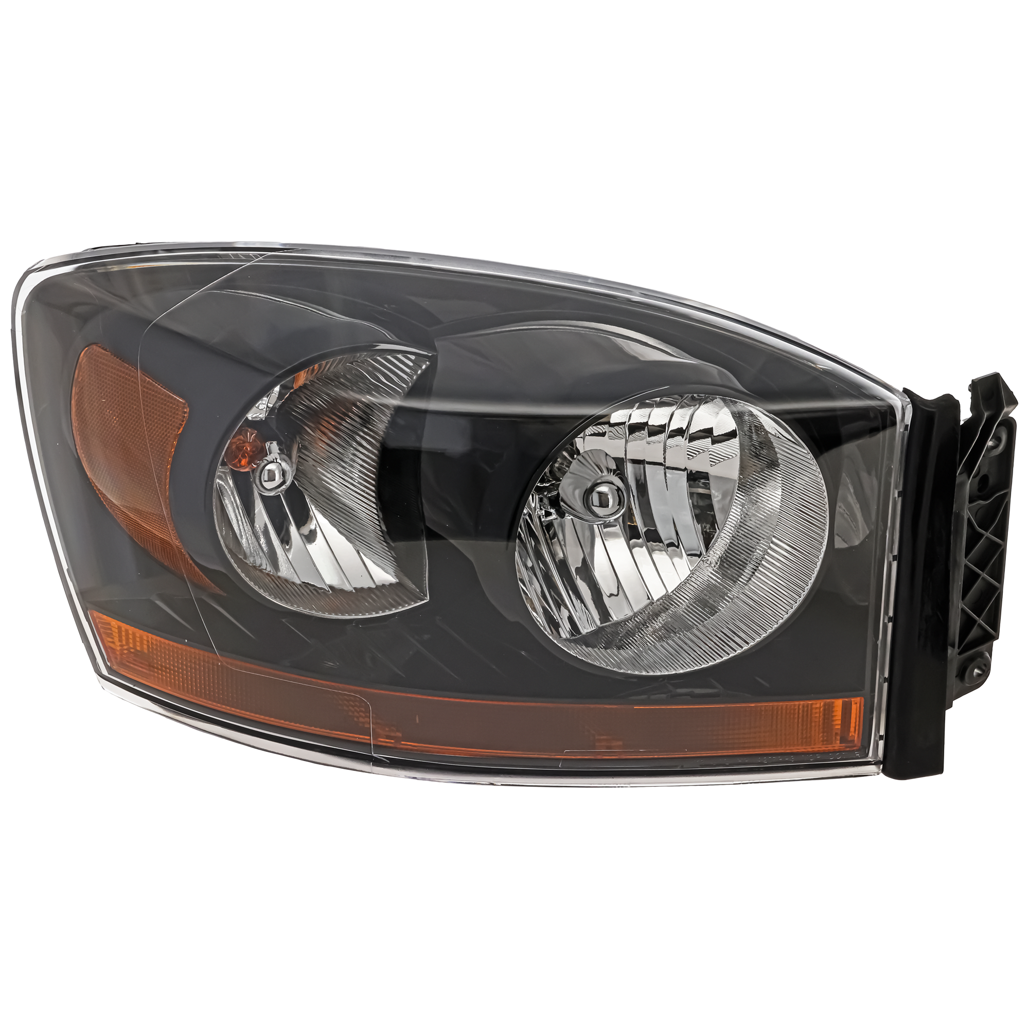 AM DODGE FULL SIZE PICKUP 06-09 HEAD LAMP RH Assembly Halogen Black Interior SKU D100151 Partslink CH2519115 OEM 55372814AB PFM