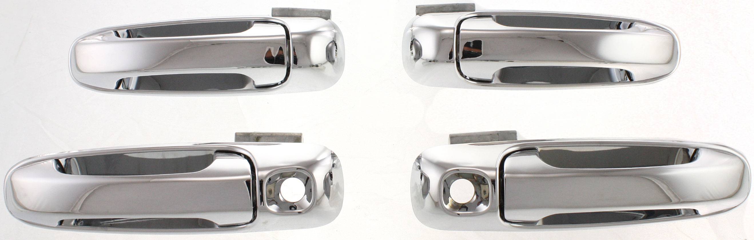 AM DODGE FULL SIZE P U 02-09 DAKOTA 05-11 FRONT EXTERIOR DOOR HANDLE SET All Chrome 4 Door 4 pc Set SKU D462505C OEM 55275949AB PFM 55276882AB PFM