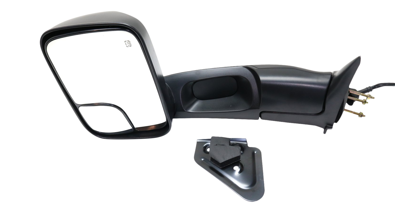 AM RAM 1500 P U 98-01 RAM 2500-3500 P U 98-02 TOWING MIRROR LH Power Manual Folding Heated Textured w Bracket SKU DG49EL Partslink CH1320307 OEM 55076489AE PFM