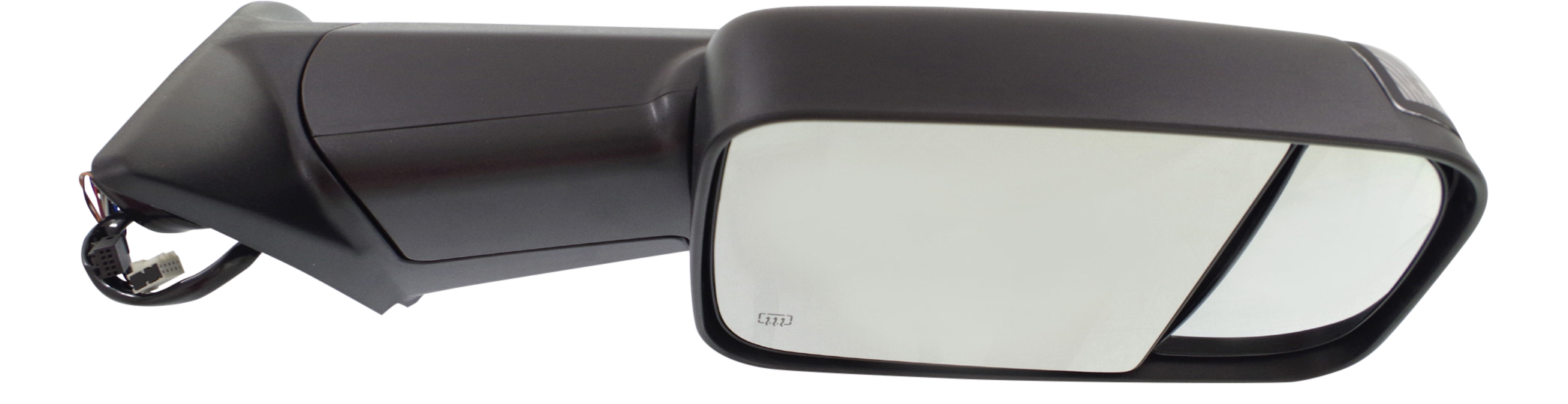 AM RAM 1500 P U 12-13 TOWING MIRROR RH Power Manual Folding Heated Textured w Puddle and Signal Lights SKU DG95ER S Partslink CH1321333 OEM 68143804AB