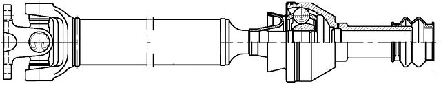 AM Driveshaft SKU DSSDK706 OEM 52105990AB