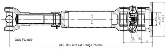 AM Driveshaft SKU DSSFO609 OEM 5C3Z4A376FA F81Z4A376PA