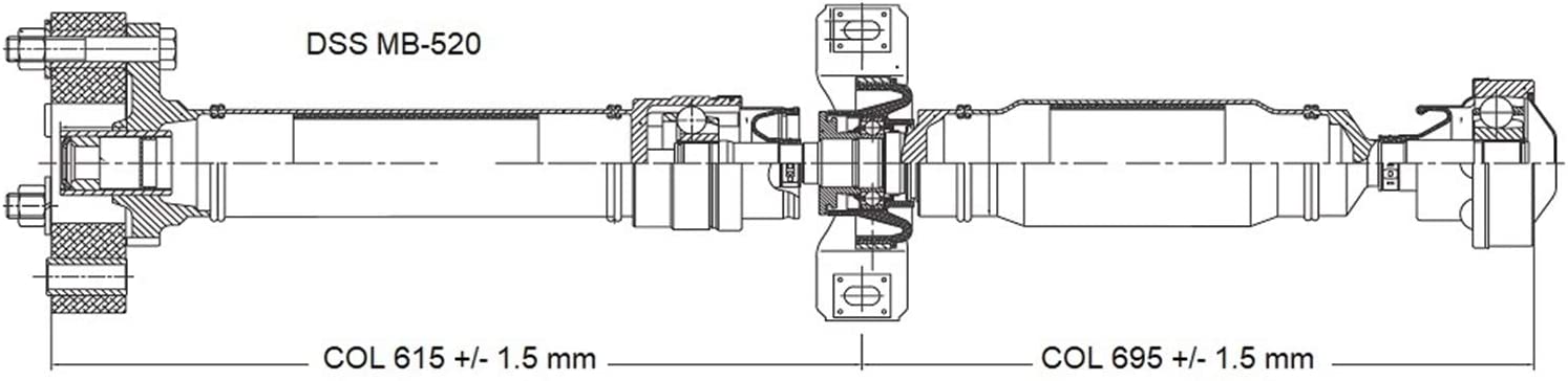 AM Driveshaft SKU DSSMB520 OEM 1644101502-1644103202