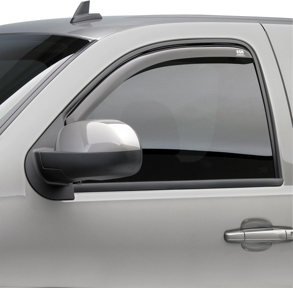 AM EGR in channel window visors front rear set dark smoke finish SKU E17575191