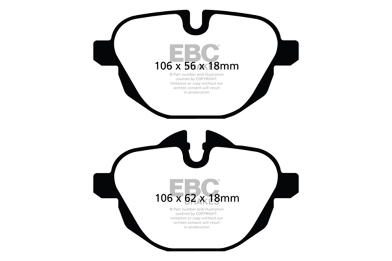 AM EBC GREENSTUFF PADS SKU E35DP22047 OEM 34212788284-34216788284-342168