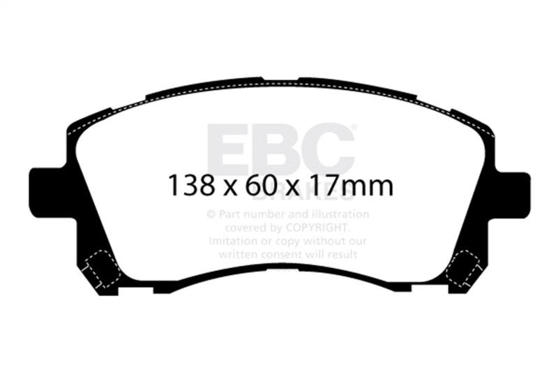 AM EBC YELLOWSTUFF PADS SKU E35DP41134R OEM 26296AC050-26296AC200-26296AE2