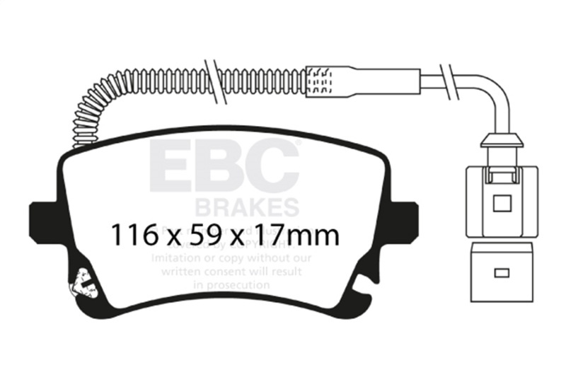 AM EBC YELLOWSTUFF PADS SKU E35DP41470R OEM 3D0698451