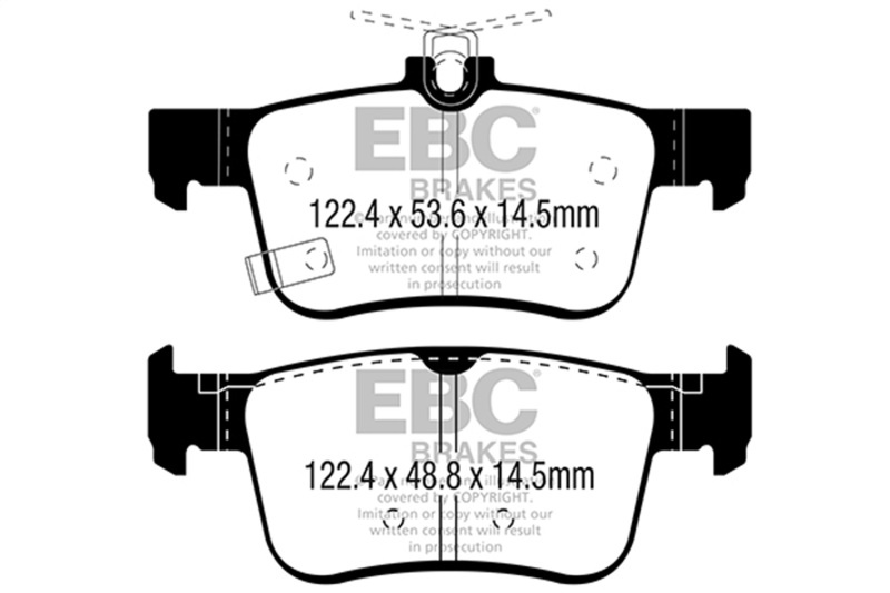 AM EBC Brakes Yellowstuff Performance Brake Pads SKU E35DP42301R