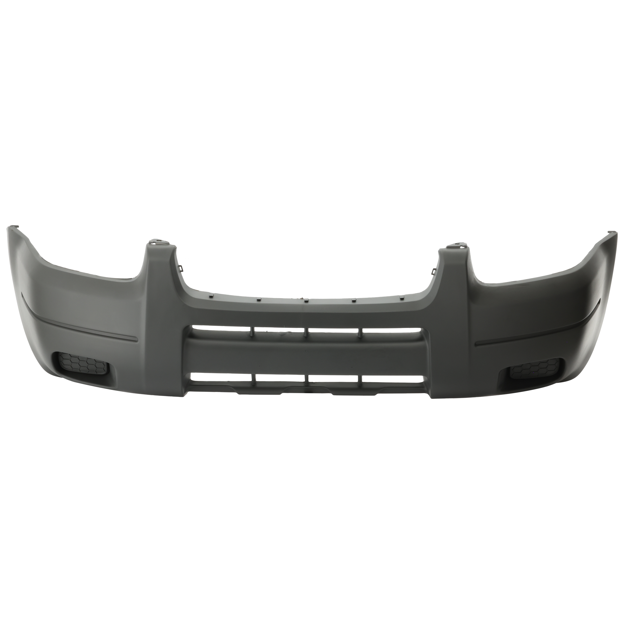 AM ESCAPE 01-04 FRONT BUMPER COVER Prmd Platinum w o Fog Light Holes XLS XLT w o fender flares SKU F010318 Partslink FO1000510 OEM YL8Z17D957EAB