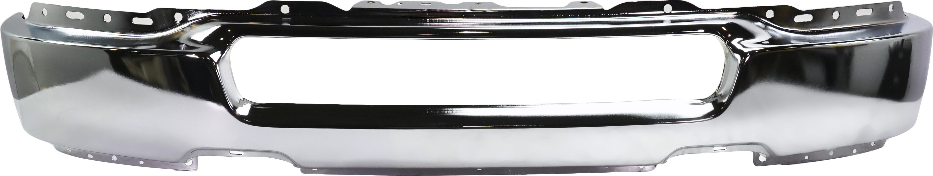 AM F 150-04-06 FRONT BUMPER Face Bar Chrome w o Fog Light Holes New Body Style To 8-8-05 SKU F010901 Partslink FO1002388 OEM 4L3Z17757AA