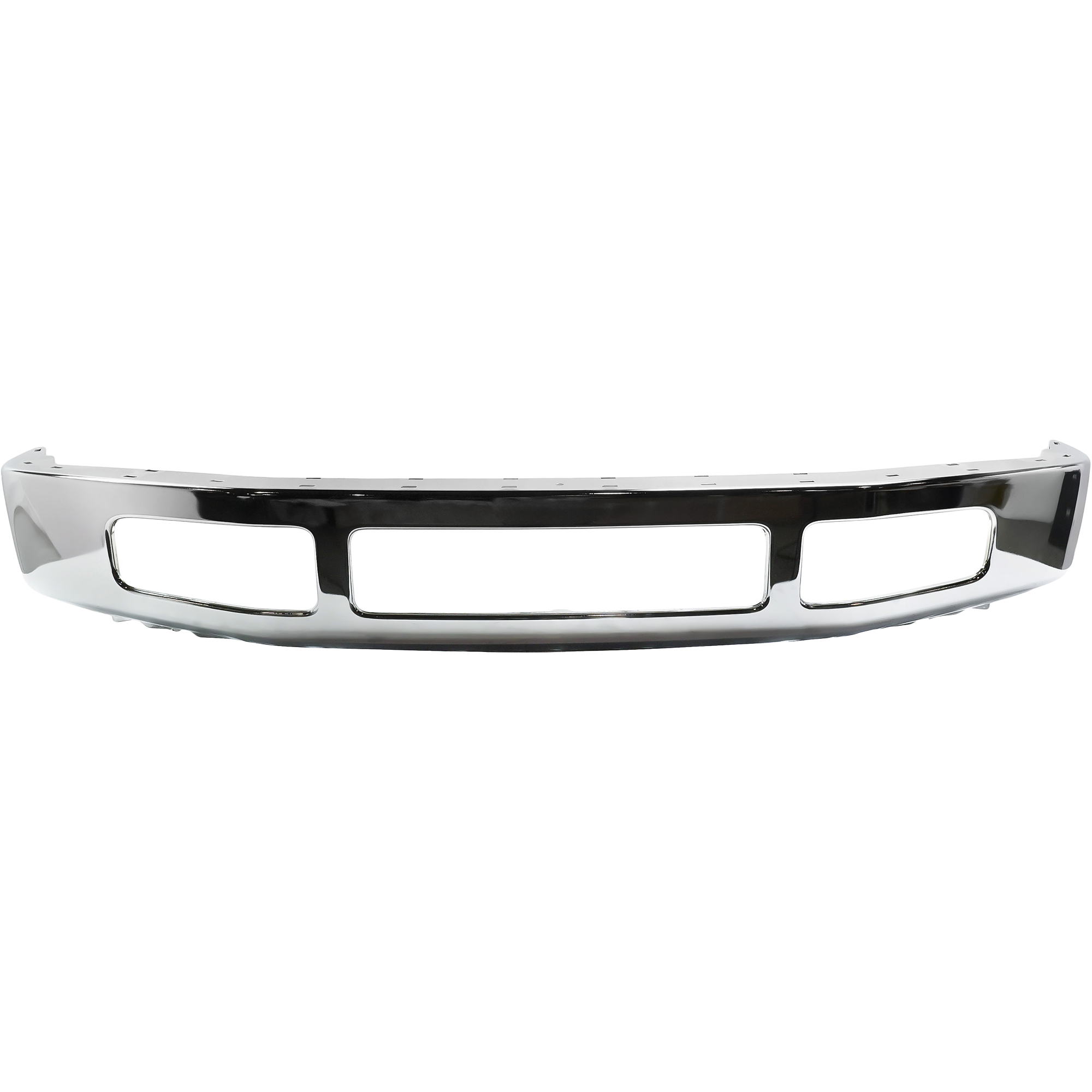 AM F 450 SUPER DUTY 08-10 FRONT BUMPER Chrome Steel w Moulding Hole SKU F010910 Partslink FO1002404 OEM 8C3Z17757D