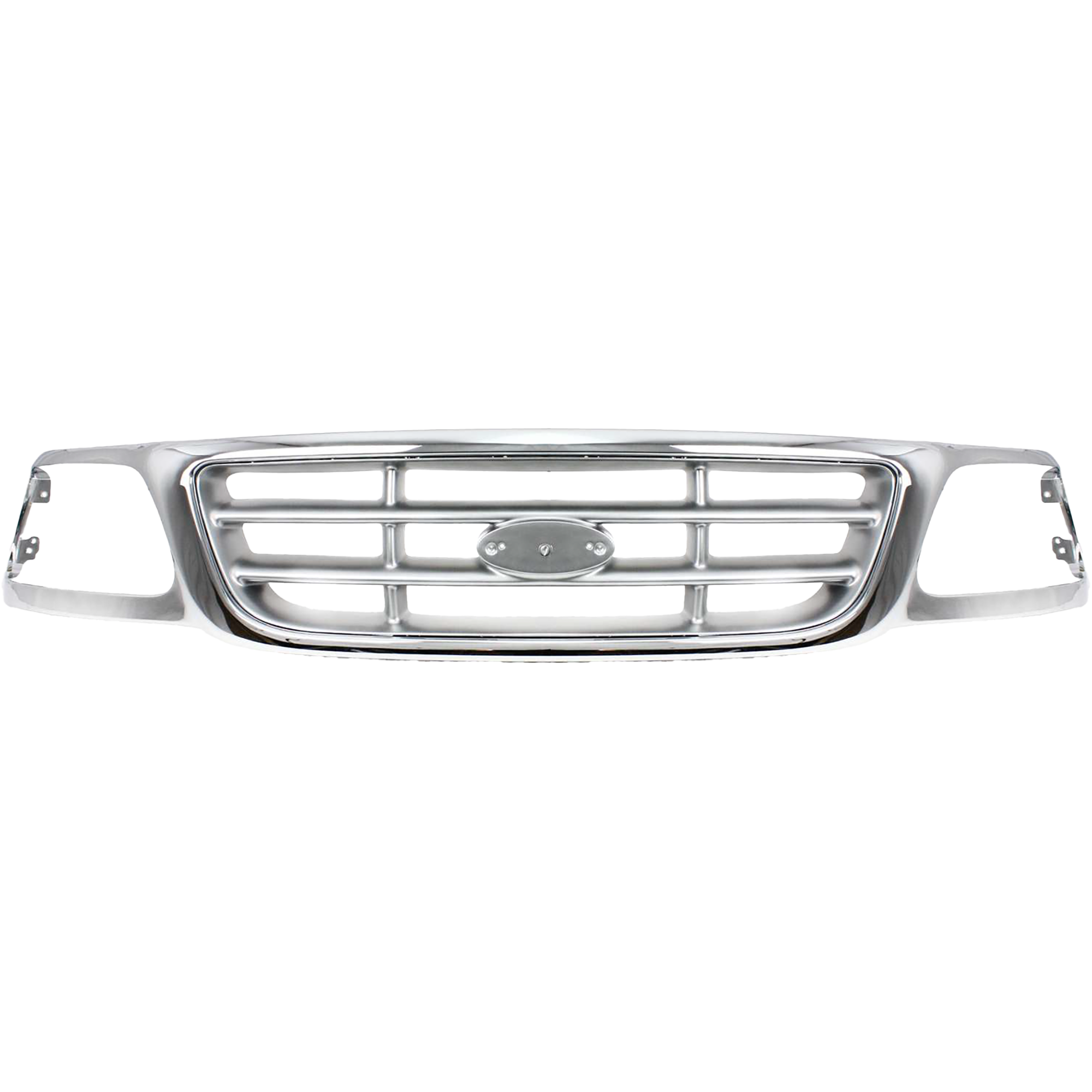 AM F 150-99-03 GRILLE Cross Bar Insert Chrome Shell w PTM Insert w o STX Model also fits 2004 Heritage model SKU F070104 Partslink FO1200371 OEM 3L3Z8200AB