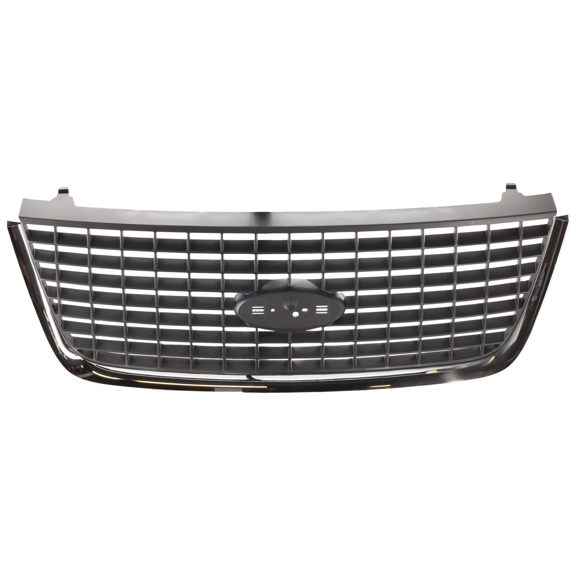 AM EXPEDITION 03-06 GRILLE Chrome Shell Painted Gray Insert Factory Installed NBX XLS XLT Models SKU F070122 Partslink FO1200401 OEM 2L1Z8200AAA
