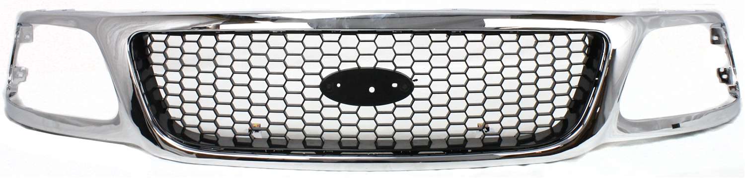 AM F 150-99-03 F 250-99-99 GRILLE Honeycomb Chrome Shell Black Insert XL XLT Lariat Models 4WD SKU F070123 Partslink FO1200404 OEM 3L3Z8200BB