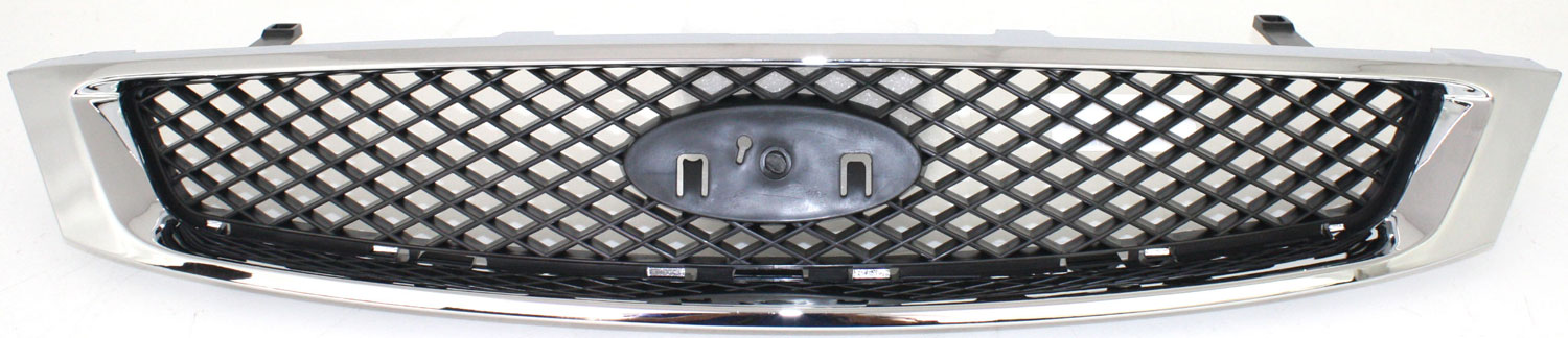 AM FOCUS 05-07 GRILLE Chrome Shell Painted Black Insert w o Appearance Pkg SKU F070142 Partslink FO1200430 OEM 5S4Z8200AAA