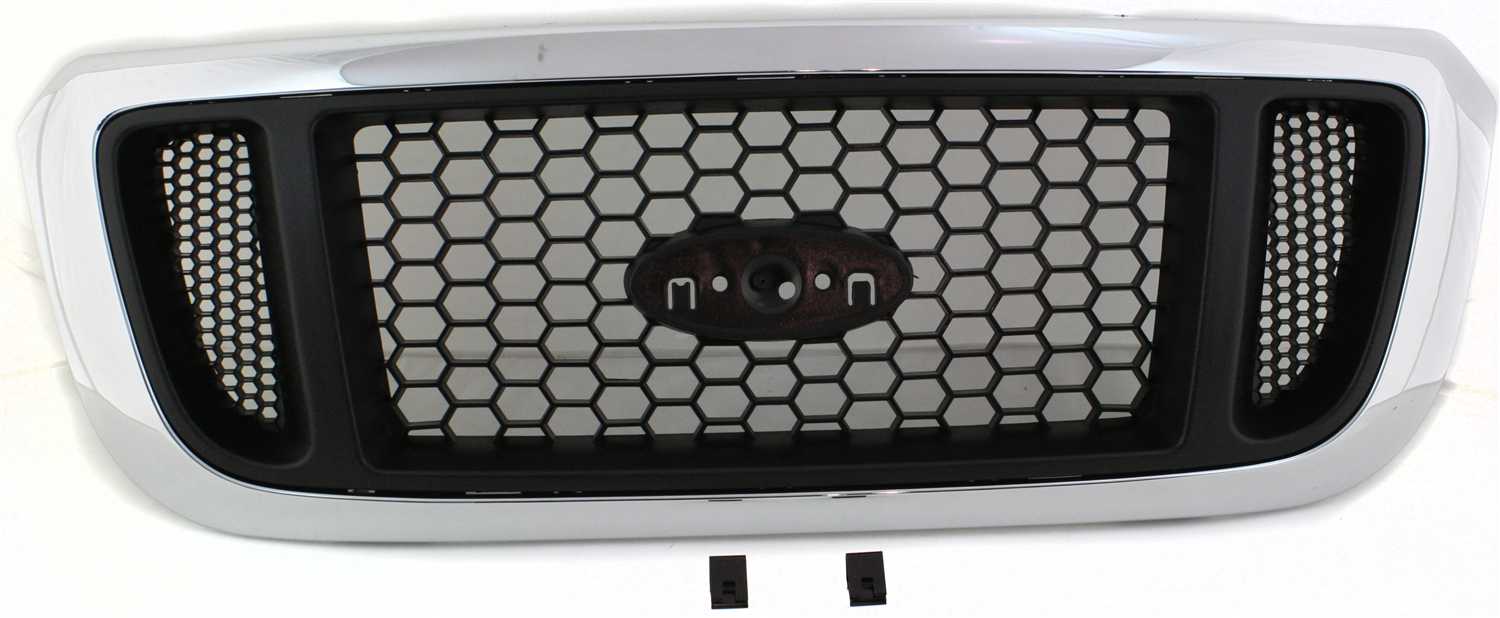 AM RANGER 04-05 GRILLE Chrome Shell Ptd Gray Insert 4WD XL XLT Edge FX4 Tremor Models SKU F070165
