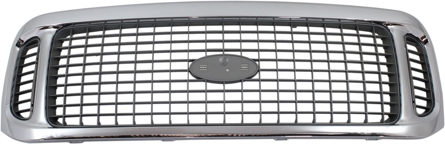 AM EXCURSION 02-04 GRILLE Plastic Chrome Shell Charcoal Insert SKU F070167 Partslink FO1200448 OEM 1C7Z8200AAA