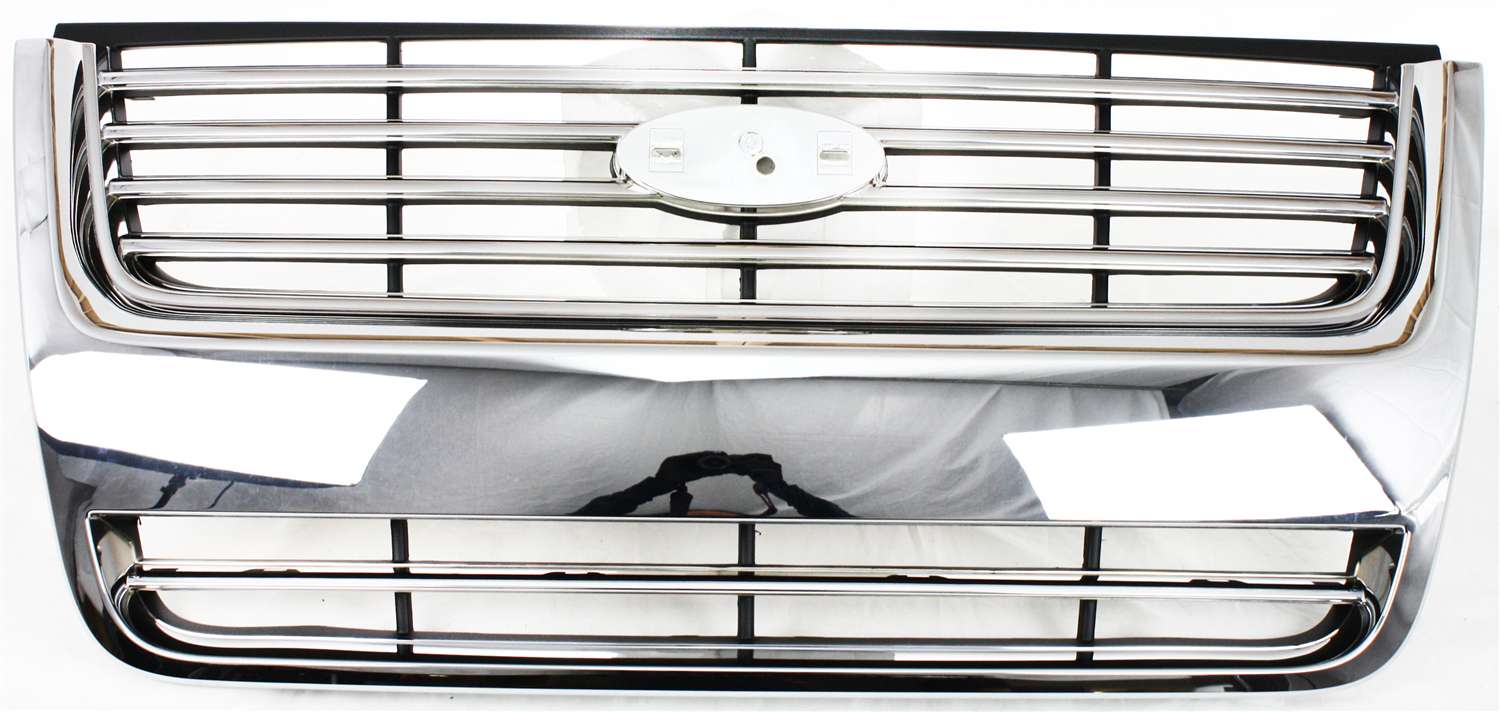 AM EXPLORER 06-10 GRILLE Plastic Chrome Limited XLT Models CAPA SKU F070192Q Partslink FO1200476C OEM 8L2Z8200DA