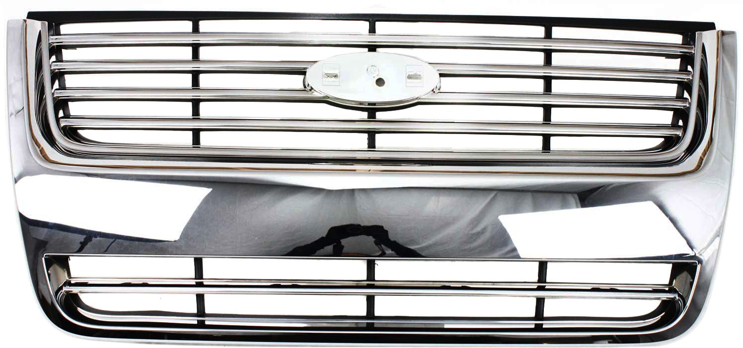 AM EXPLORER 06-10 GRILLE Plastic Chrome Limited XLT Models SKU F070192 Partslink FO1200476 OEM 8L2Z8200DA