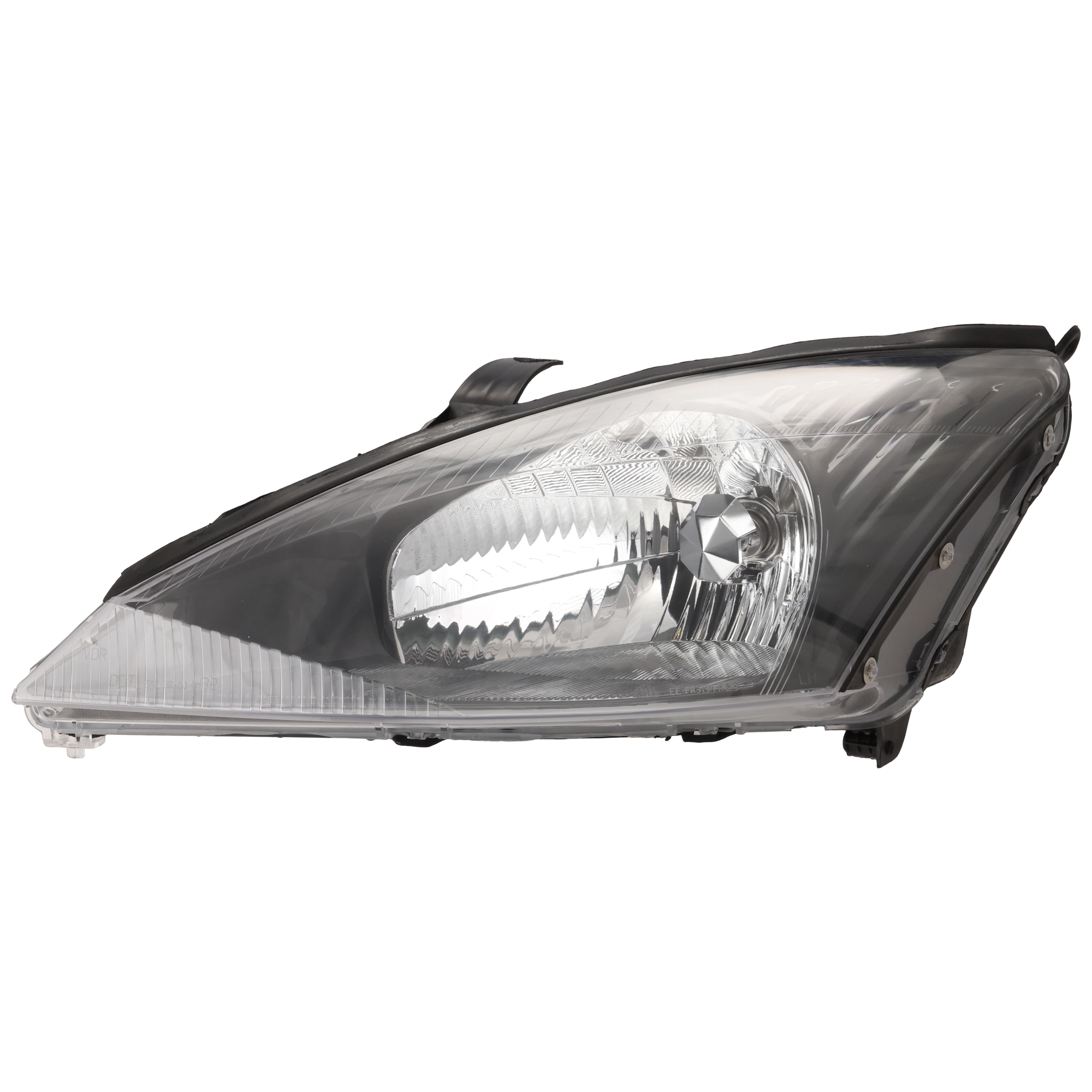 AM FOCUS 03-04 HEAD LAMP LH Assembly Halogen Gray Interior w o SVT Model SKU F100102 Partslink FO2502199 OEM 3S4Z13008AD