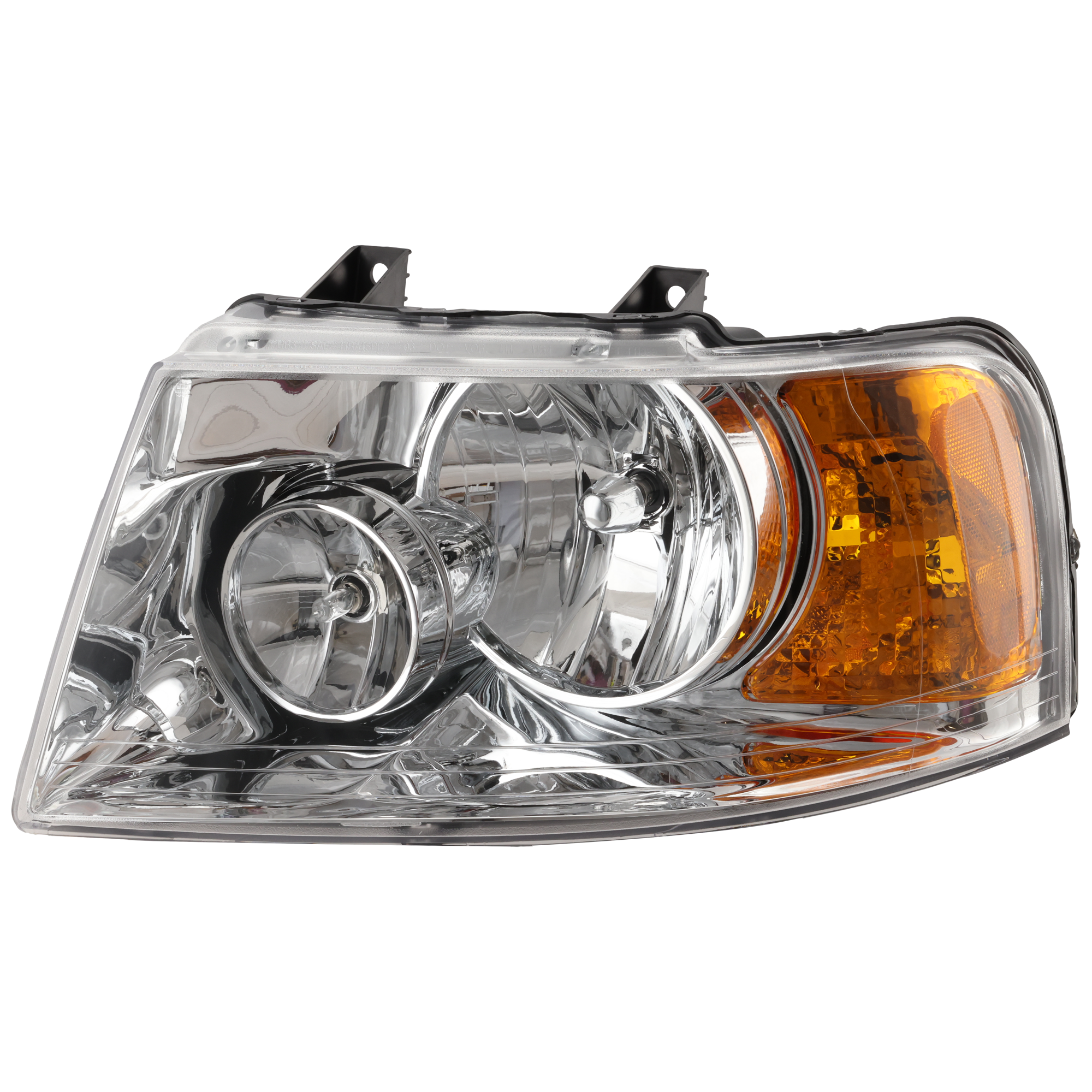 AM EXPEDITION 03-06 HEAD LAMP LH Assembly Halogen Chrome Interior SKU F100104 Partslink FO2502181 OEM 6L1Z13008BA