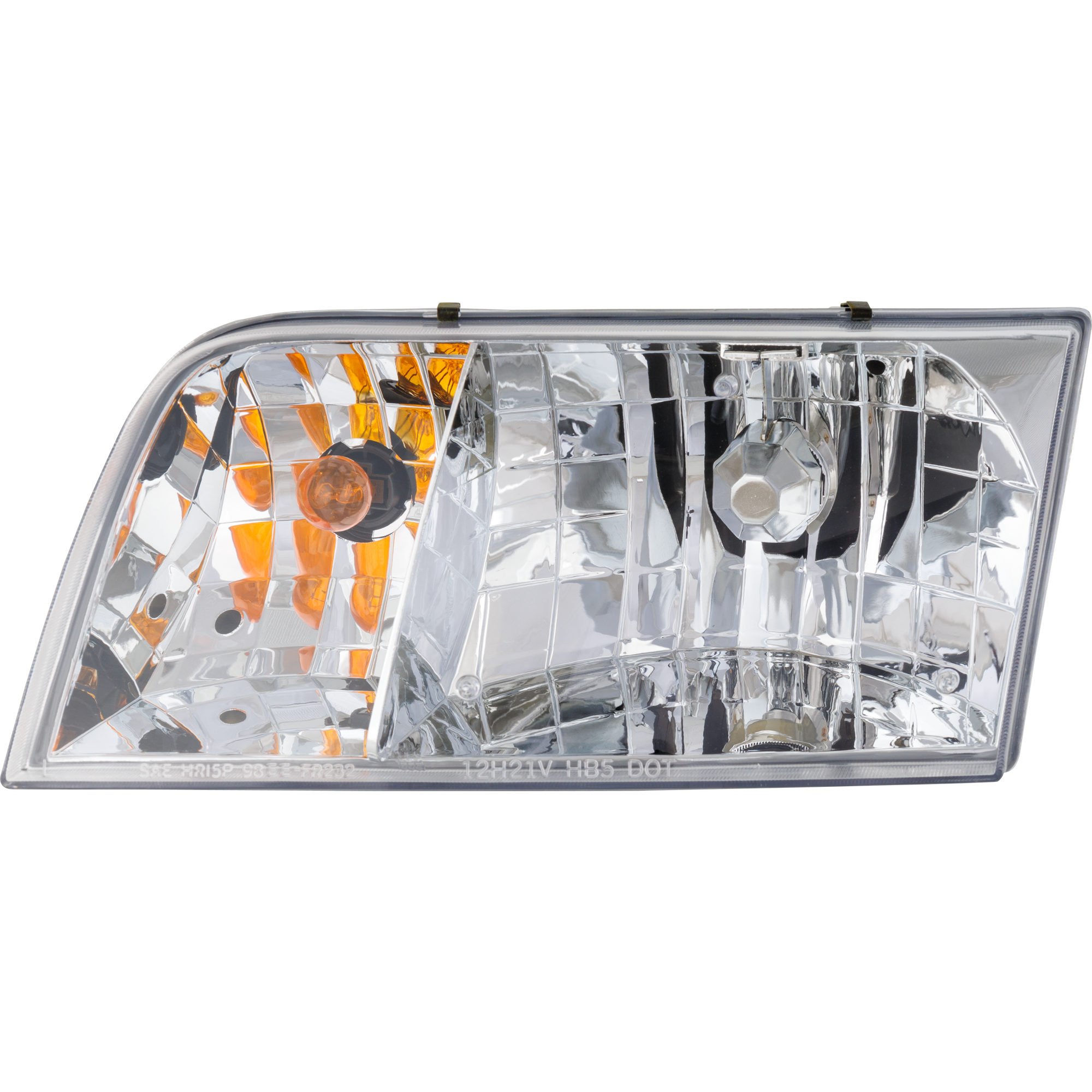 AM CROWN VICTORIA 98-11 HEAD LAMP LH Assembly Halogen w Headlight Bulb w o Park Light Bulb SKU F100108 OEM 4W7Z13008A PFM