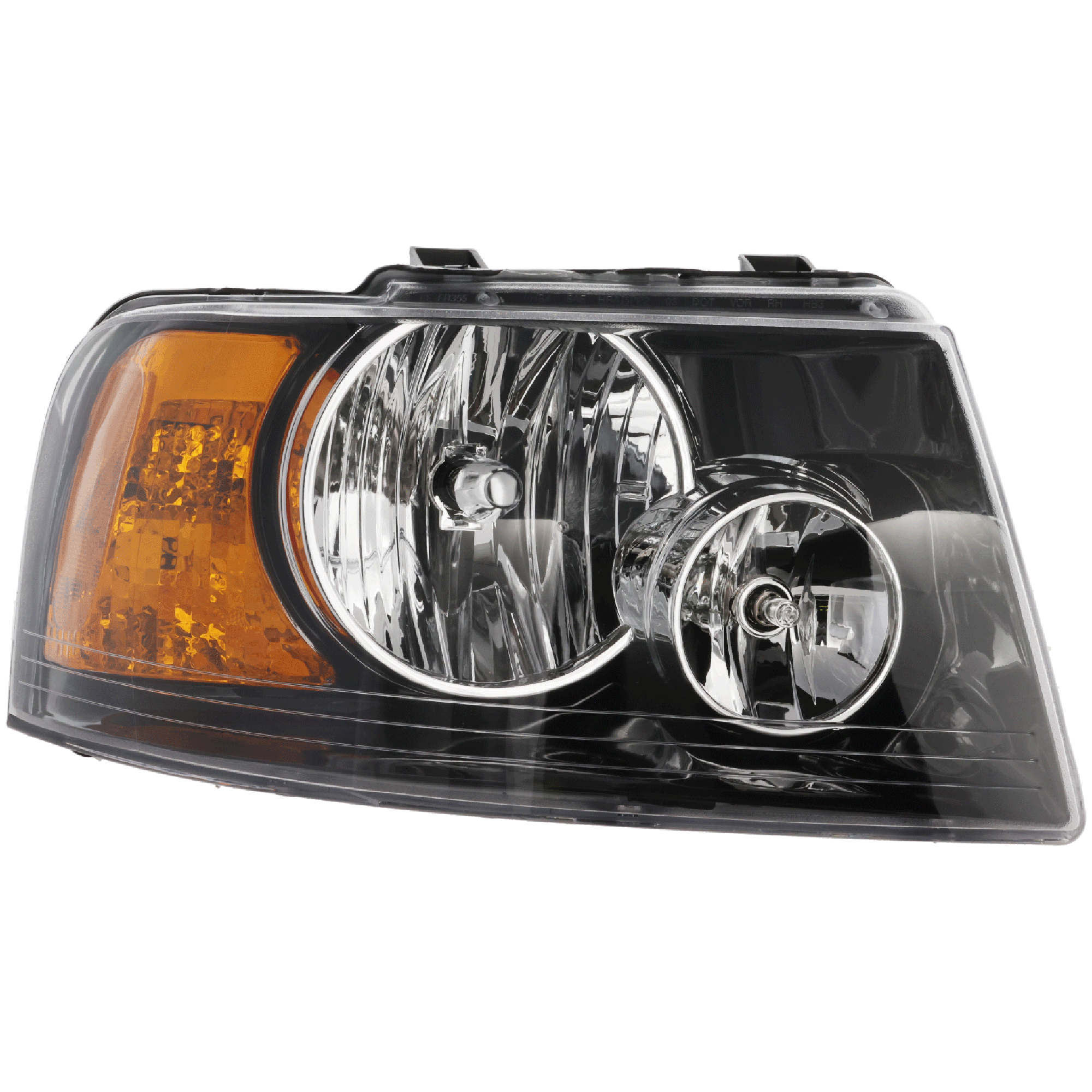 AM EXPEDITION 03-06 HEAD LAMP RH Assembly Halogen Black Interior SKU F100119 Partslink FO2503198 OEM 6L1Z13008CA