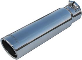 AM Exhaust Tip 3.00 in. Rolled Angle Polished SS Fits 2.50 in. Tubing clamp on SKU F1315361