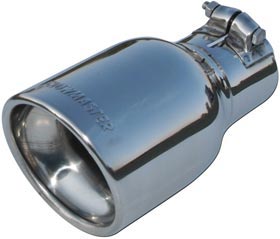 AM Exhaust Tip 4.00 in. Rolled Angle Polished SS Fits 2.50 in. Tubing clamp on SKU F1315365