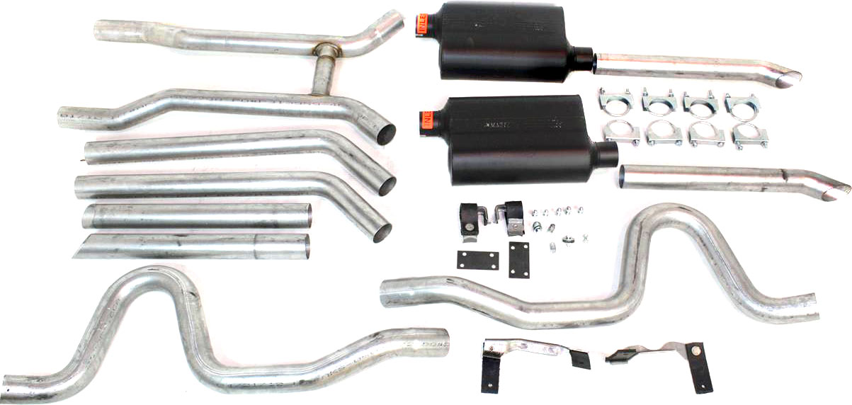 AM Header back System Dual Rear Exit American Thunder Moderate Aggressive SKU F1317119