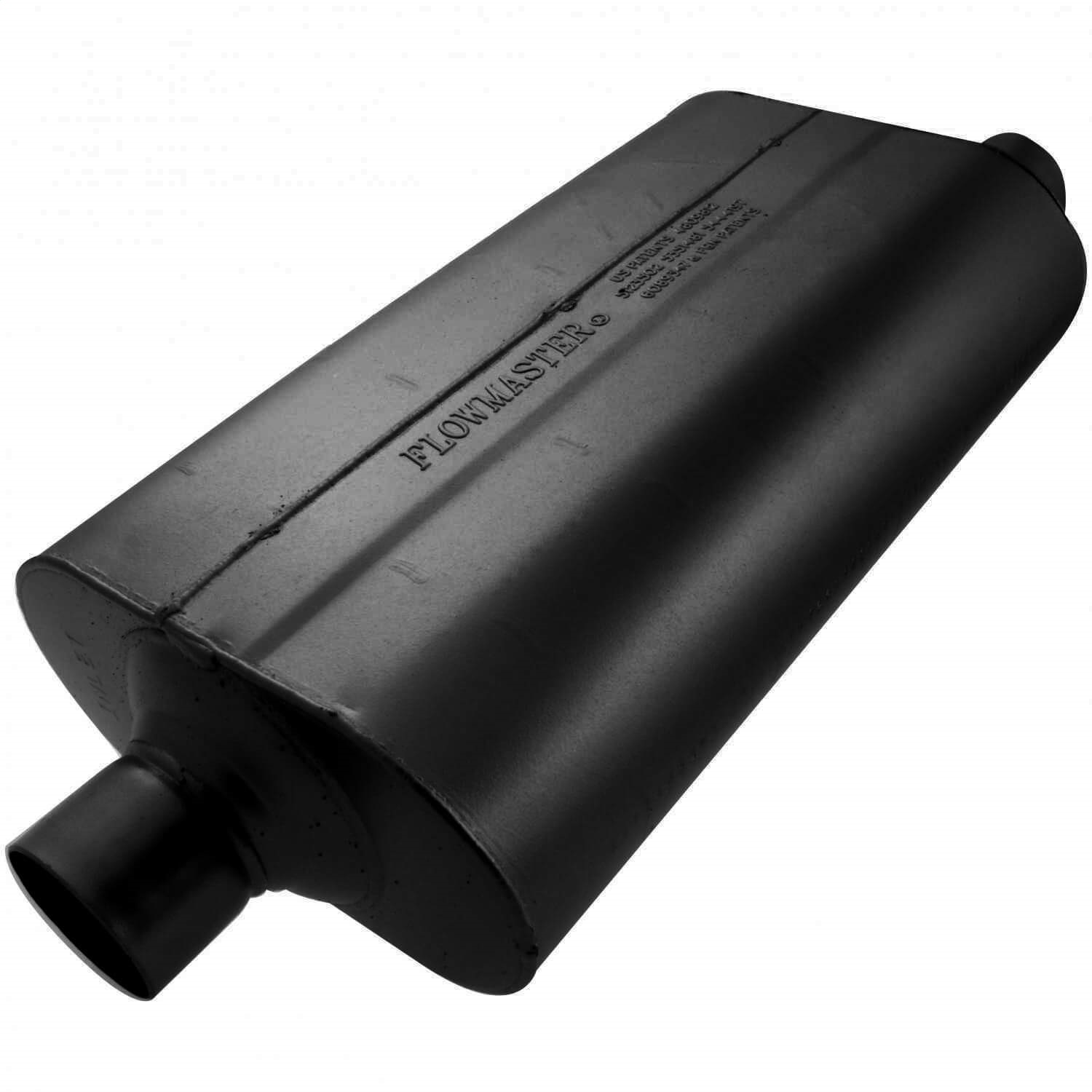 AM Super 50 Muffler 2.50 Center In 2.50 Offset Out Mild Sound SKU F1352557