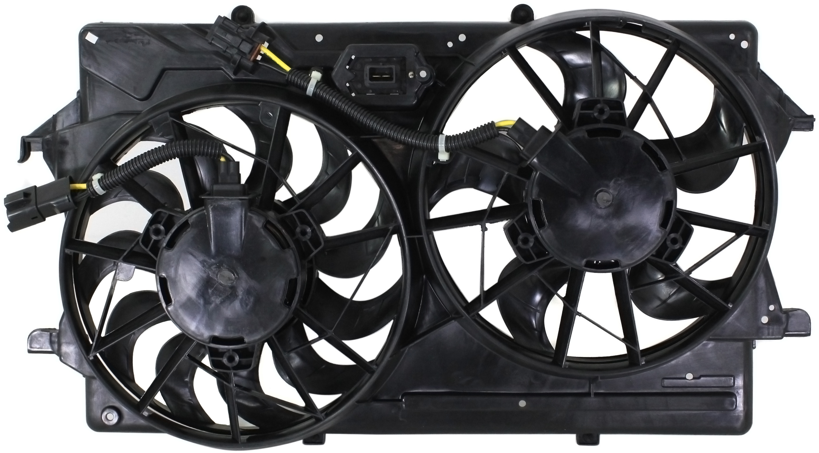 AM FOCUS 03-04 RADIATOR FAN SHROUD ASSEMBLY w Factory Air DOHC 2.0L Includes resistor SKU F160935 Partslink FO3115153 OEM 3S4Z8C607CD 3S4Z8C607A