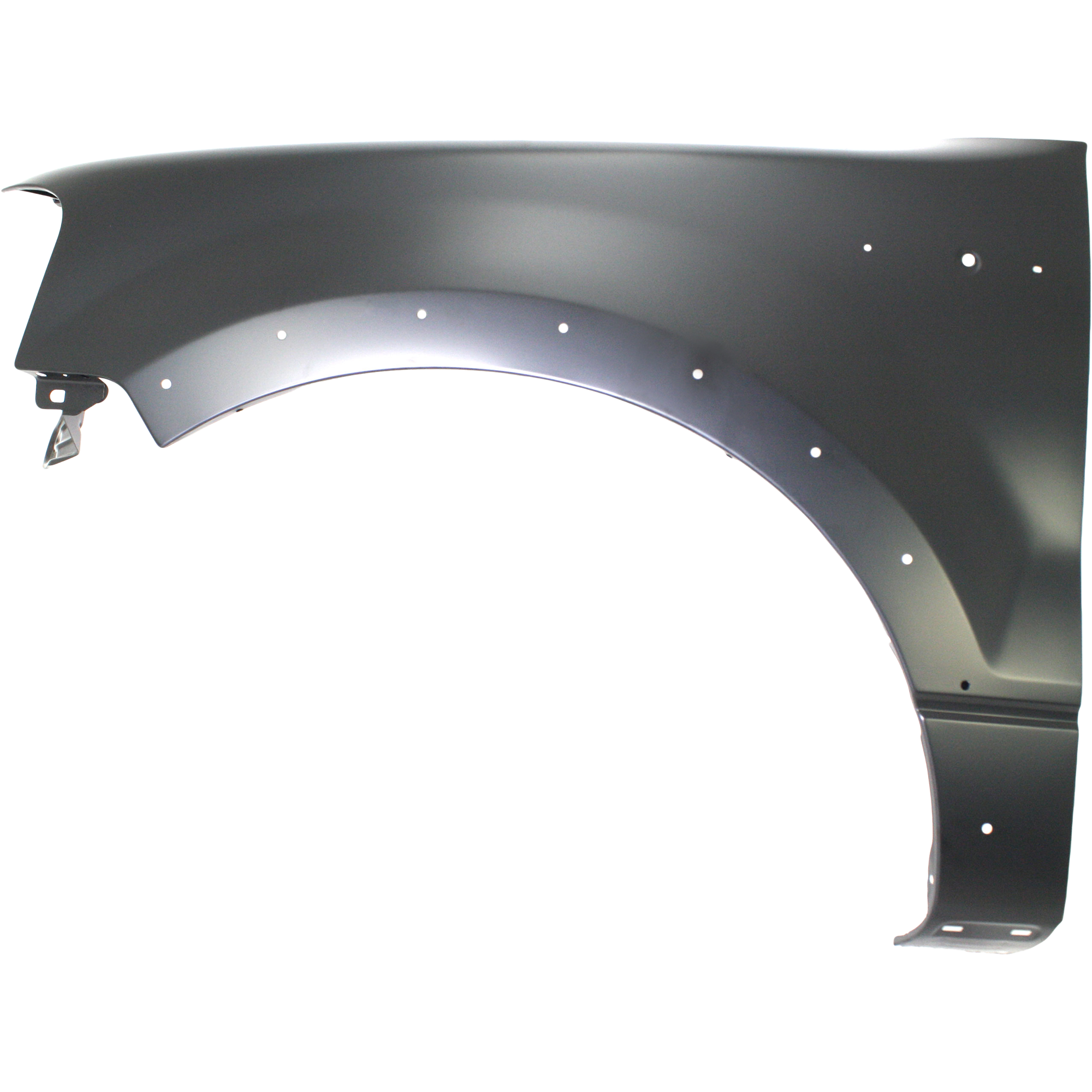 AM F 150-04-08 FRONT FENDER LH Primed w Wheel Opening Molding Holes SKU F220126 Partslink FO1240232 OEM 5L3Z16006BA