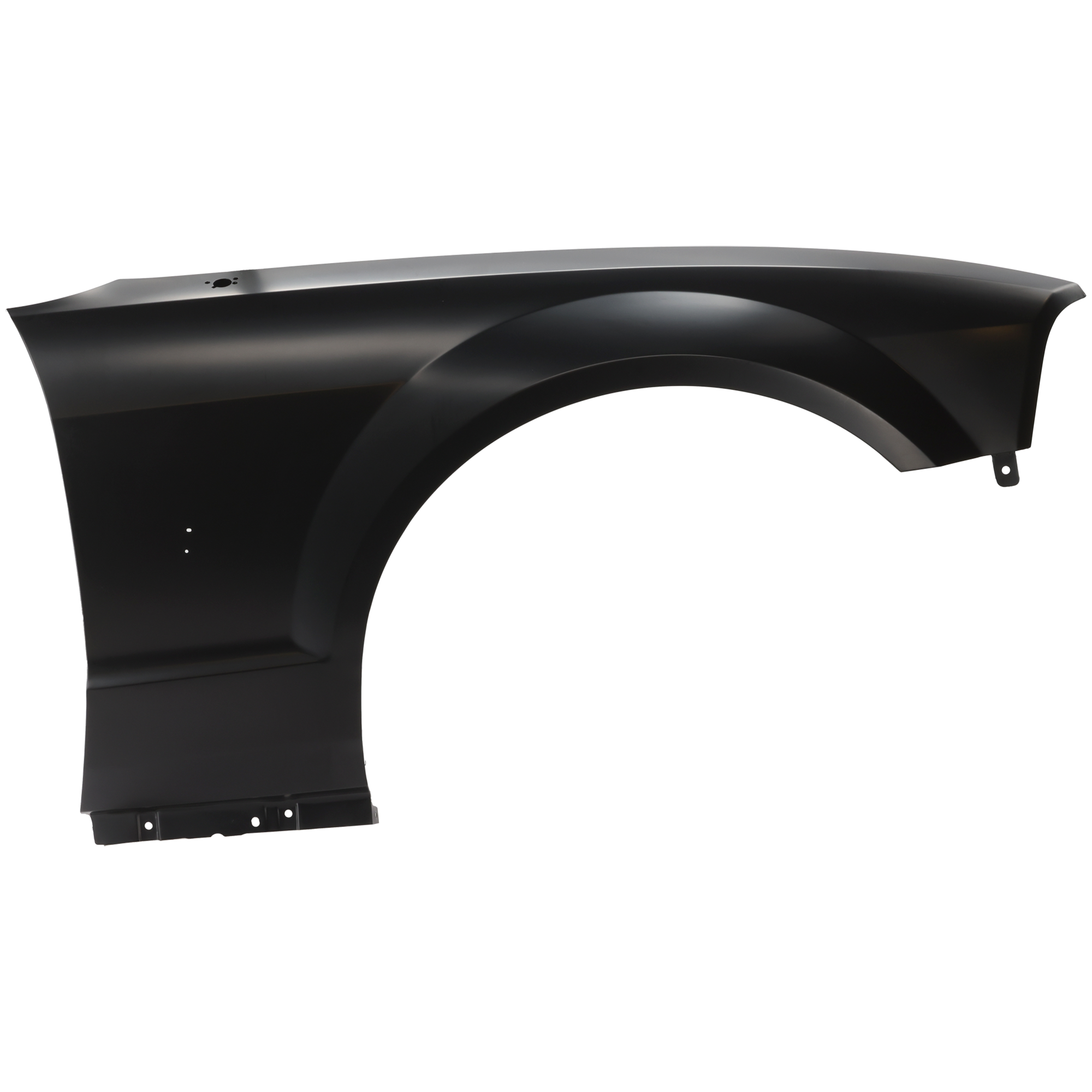 AM MUSTANG 05-09 FRONT FENDER RH Primed GT Model w Wheel Opening Molding Holes w Antenna Hole SKU F220149 Partslink FO1241246 OEM 5R3Z16005BA