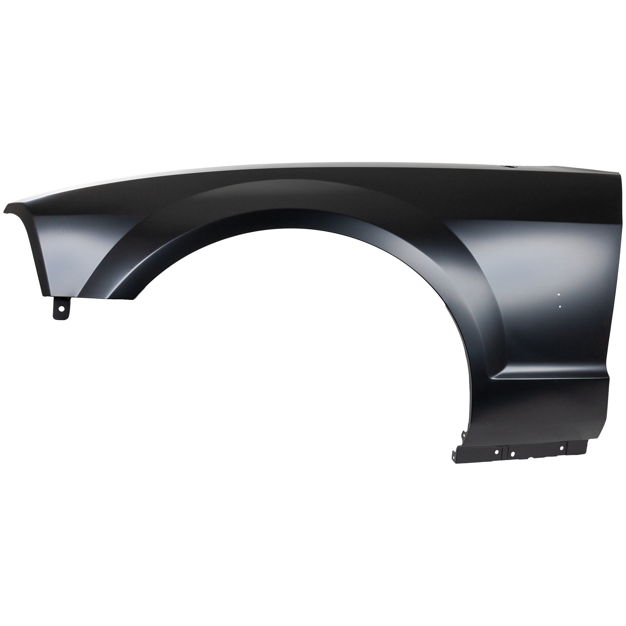 AM MUSTANG 05-09 FRONT FENDER LH Primed GT Model w Wheel Opening Molding Holes SKU F220150 Partslink FO1240246 OEM 5R3Z16006BA