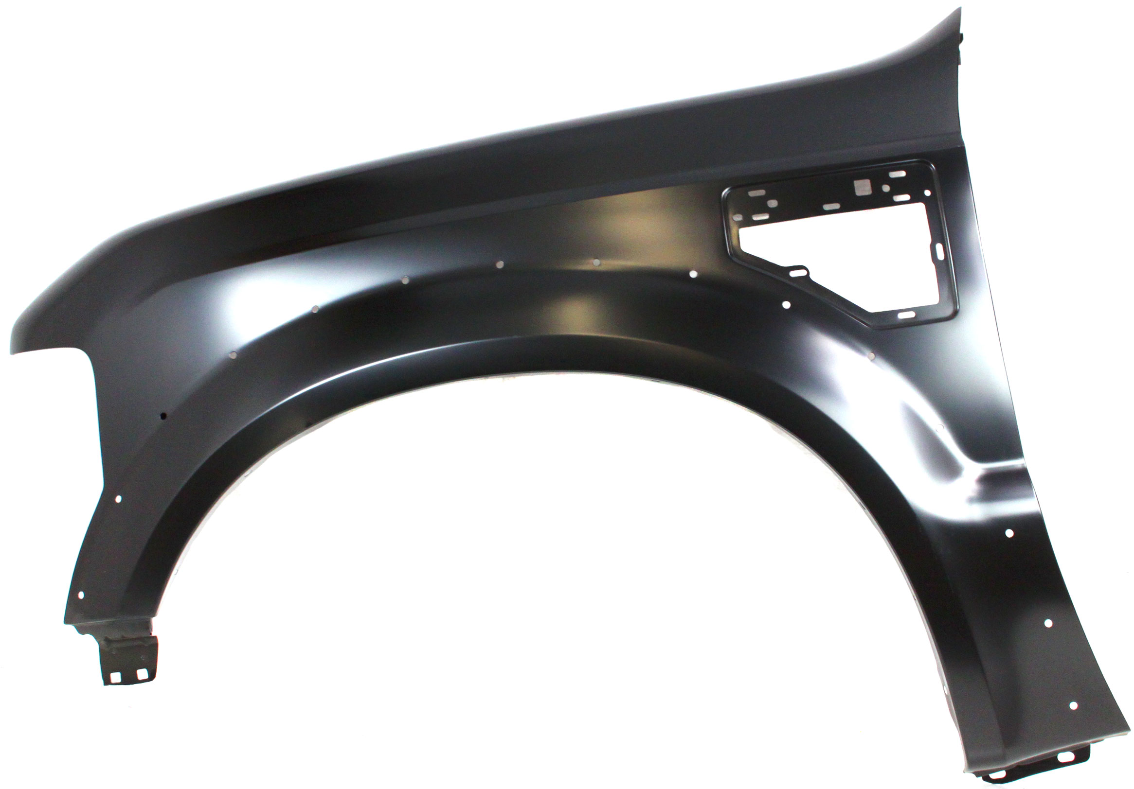 AM F 450 F 550 SUPER DUTY 08-10 FRONT FENDER LH Primed w Wheel Opening Molding Holes SKU F220176 Partslink FO1240260 OEM 7C3Z16006B