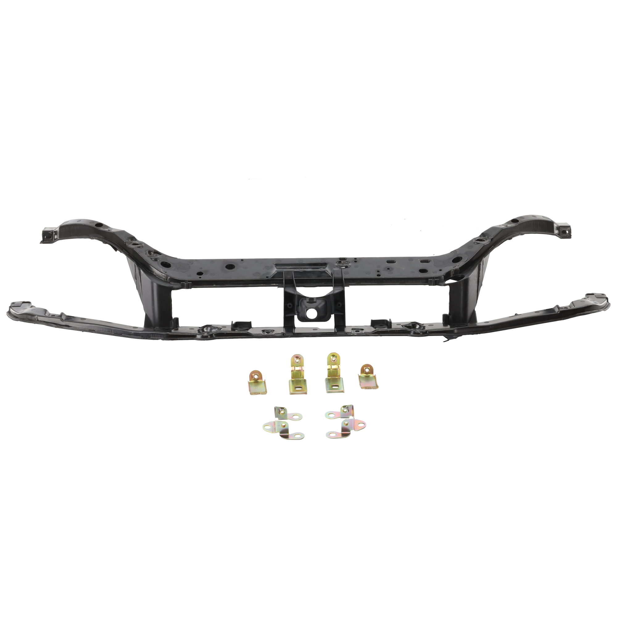 AM FOCUS 00-07 RADIATOR SUPPORT Assembly Black Plastic with Steel SKU F250106 Partslink FO1225154 OEM 6S4Z8A284AA