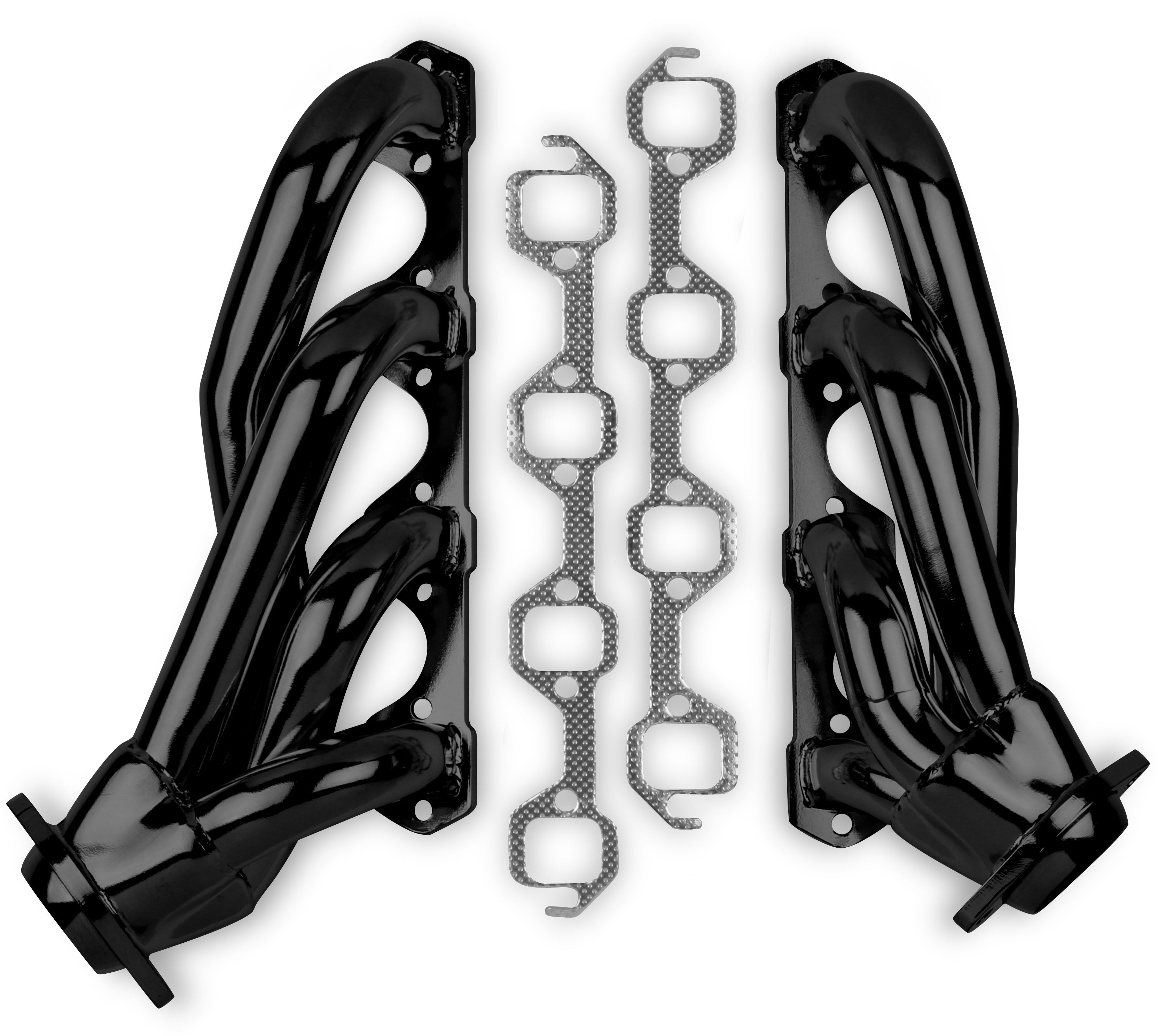 AM SB FORD REAR EXIT SHORTY HEADER PAINTED SKU F3112103FLT