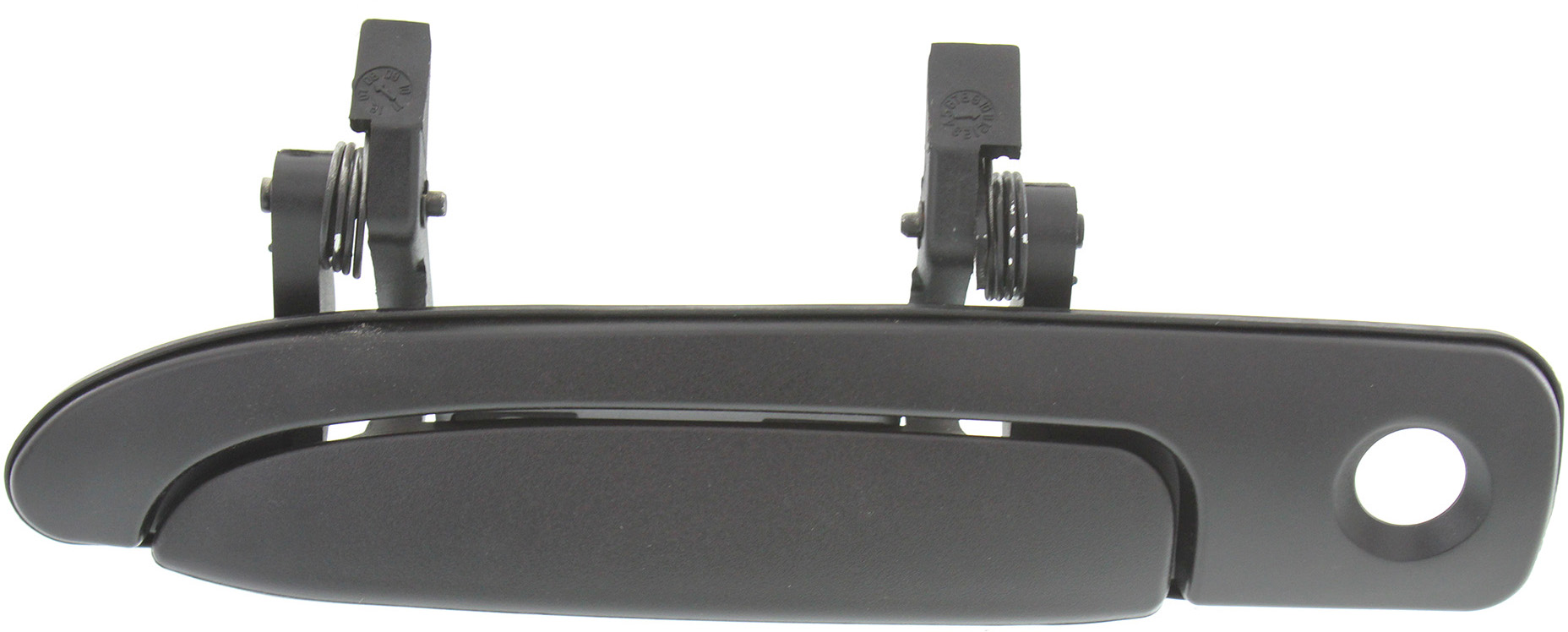 AM CROWN VICTORIA 92-11 FRONT EXTERIOR DOOR HANDLE LH Plastic Black w Keyhole and Textured Black SKU F462172 OEM XW7Z5422405BA 6W7Z5422405A