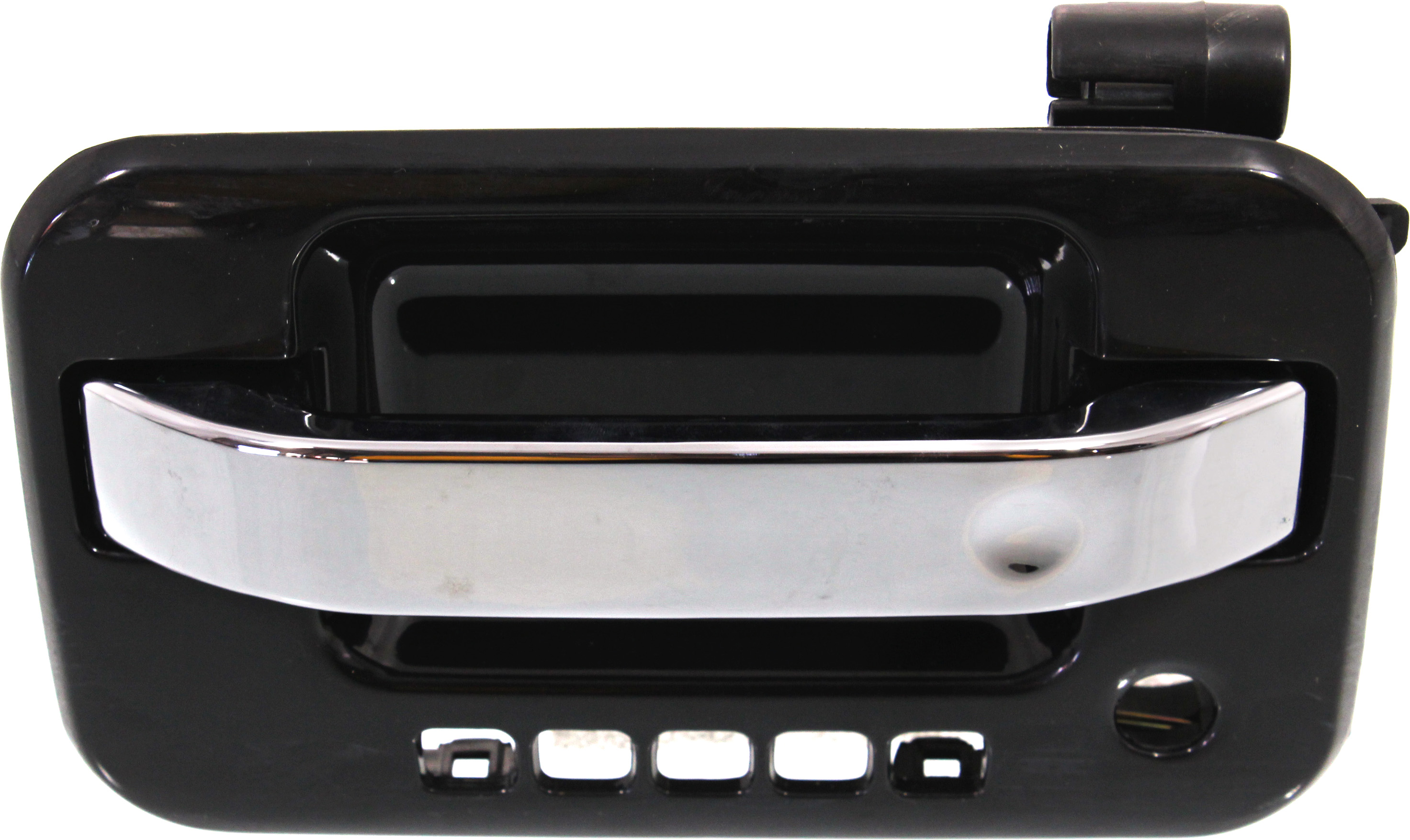 AM F 150-04-22 MARK LT 06-08 FRONT EXTERIOR DOOR HANDLE LH Chrome Lever Primed Housing w Keyhole and Keypad Hole w Plastic Connector SKU F462180 OEM 9L3Z1522405DG