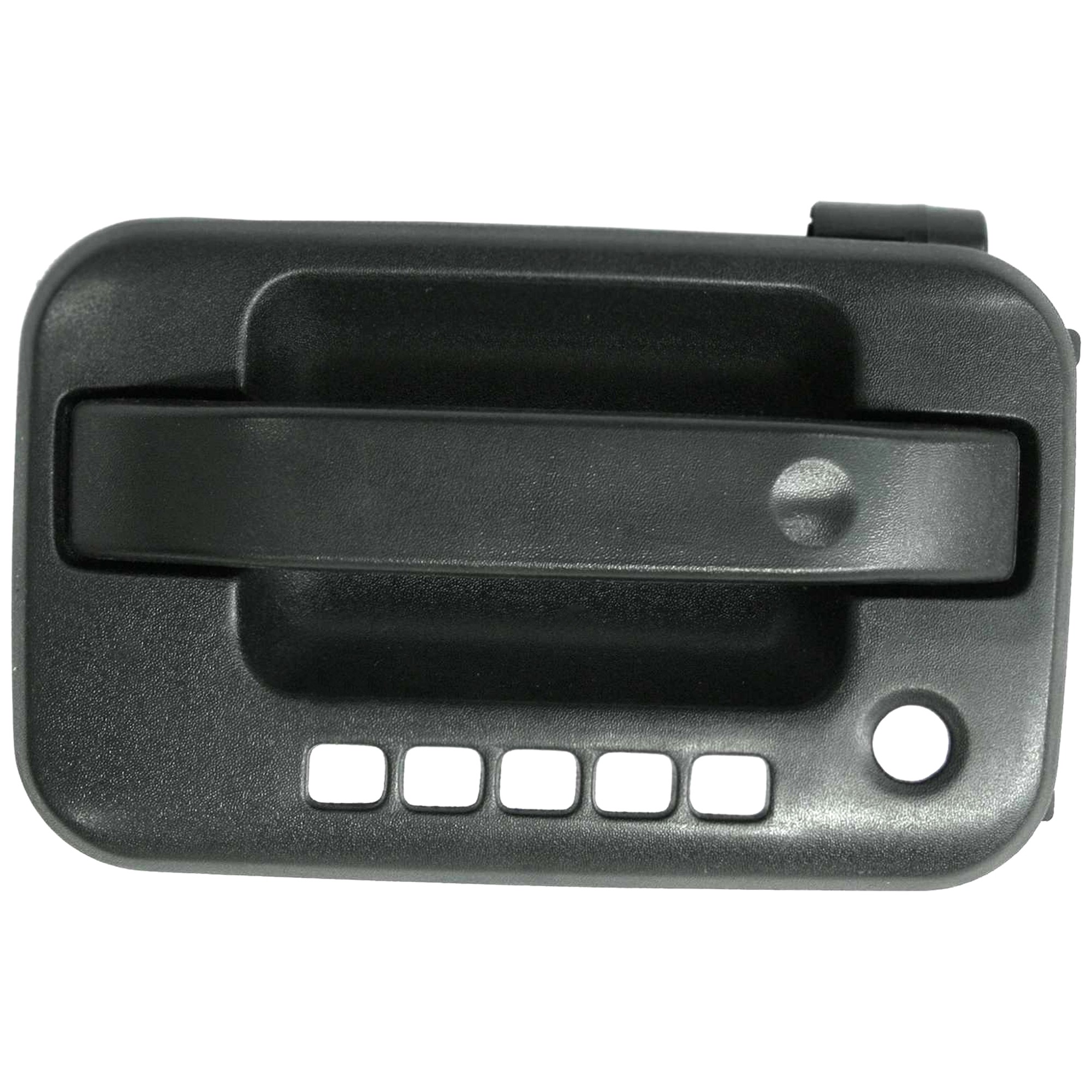 AM F 150-04-08 MARK LT 06-08 FRONT EXTERIOR DOOR HANDLE LH Textured Black w Keyhole and Keypad Hole w Plastic Connector SKU F462186 Partslink FO1310128 OEM 8L3Z1522405AB 5L3Z1522405CAA