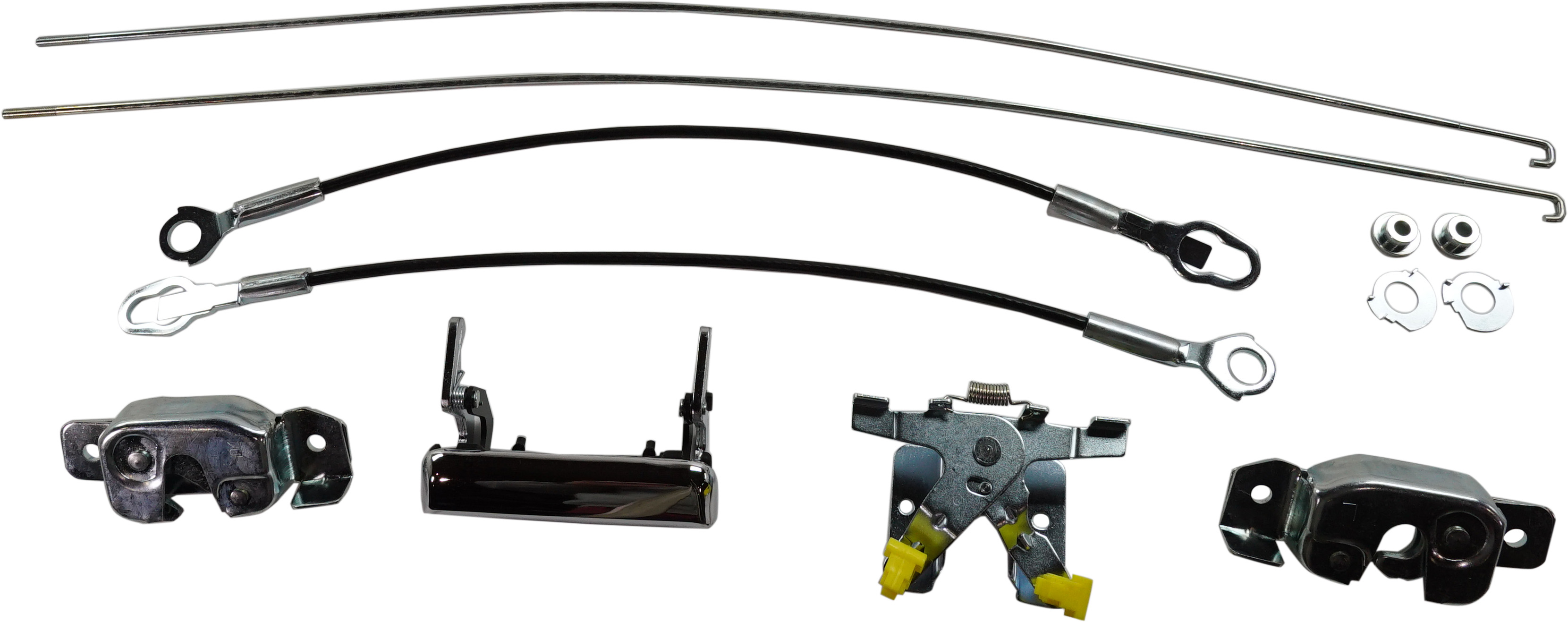AM F SERIES 87-96 TAILGATE LOCK Set 2rod 2cable 2latch 1hinge with chrome handle Styles SKU F582502
